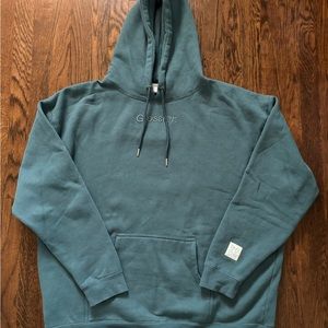 Limited edition Glossier sage hoodie lightly used size extra large (XL)
